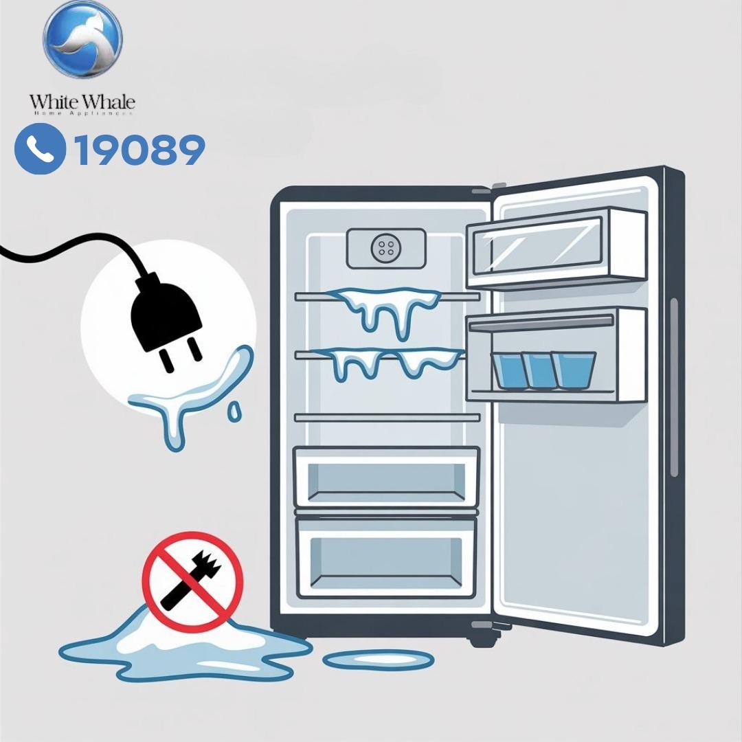 إزالة الثلج المتراكم في ثلاجة وايت ويل إزالة الثلج المتراكم في ثلاجة وايت ويل