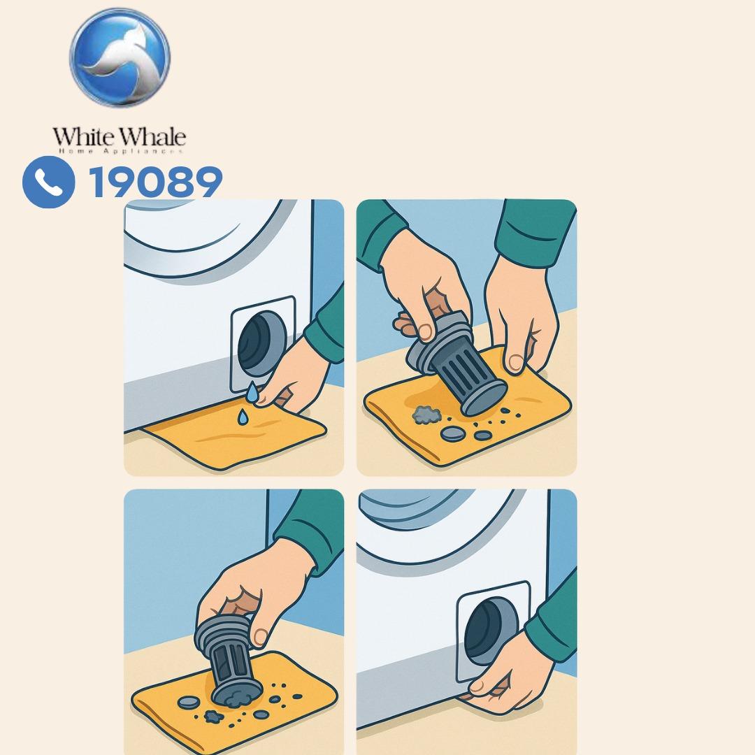 تنظيف فلتر غسالة وايت ويل